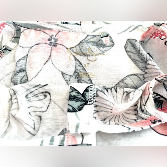 JESSICA SIMPSON Toddler Girls 2T Pink and White Floral Kids Dress - Like New - Picture 6 of 7